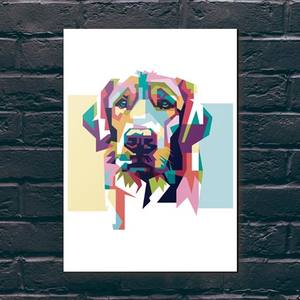 Quadro Decorativo Labrador - detalhe da moldura e acabamento