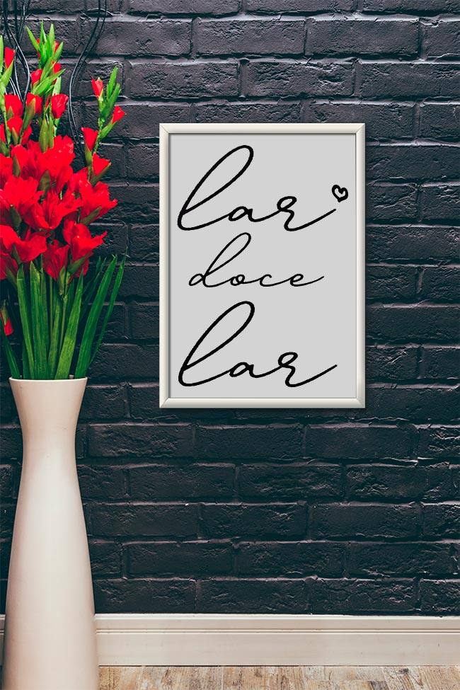 Quadro Decorativo Lar Doce Lar - vista aproximada da impressão