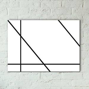 Quadro Decorativo Listras - detalhe da moldura e acabamento