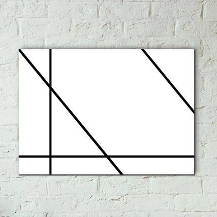 Quadro Decorativo Listras - detalhe da moldura e acabamento