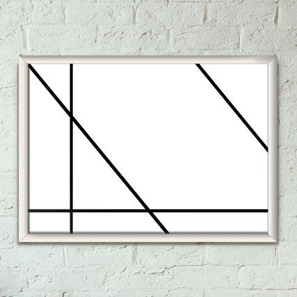 Quadro Decorativo Listras - quadro decorativo em ambiente decorado