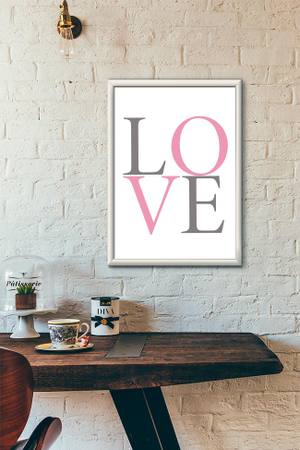 Quadro Decorativo Love - vista aproximada da impressão