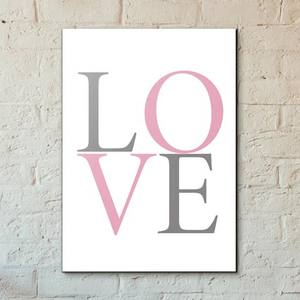 Quadro Decorativo Love - detalhe da moldura e acabamento