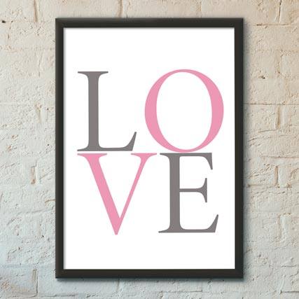 Quadro Decorativo Love - quadro decorativo em ambiente decorado