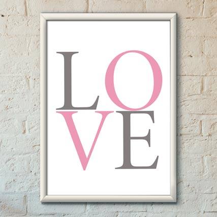 Quadro Decorativo Love | Wallze