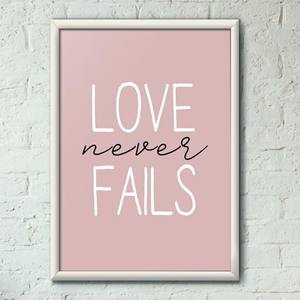 Quadro Decorativo Love never fails | Wallze