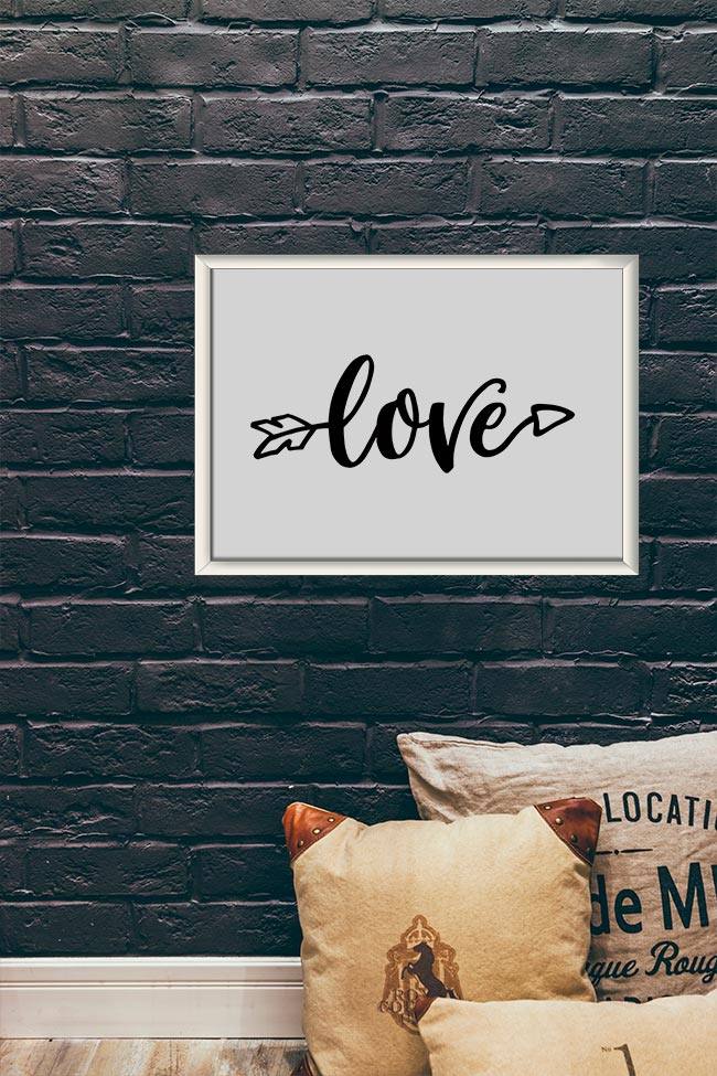 Quadro Love - quadro decorativo em ambiente decorado