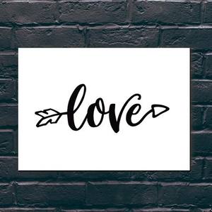 Quadro Love - detalhe da moldura e acabamento