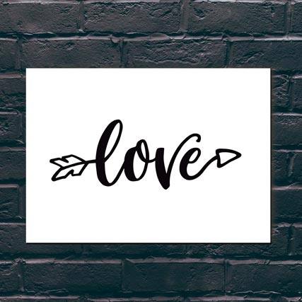 Quadro Love - detalhe da moldura e acabamento