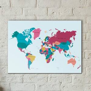 Quadro Decorativo Mapa - detalhe da moldura e acabamento