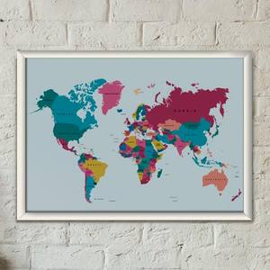 Quadro Decorativo Mapa | Wallze