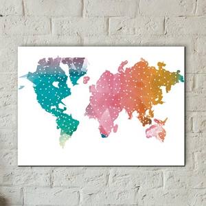 Quadro Decorativo Mapa - detalhe da moldura e acabamento
