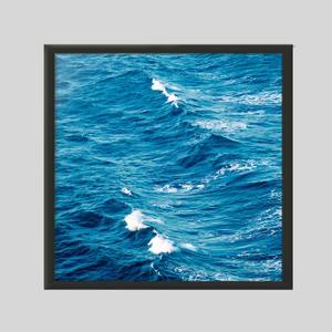 Quadro Decorativo Mar Azul - quadro decorativo em ambiente decorado