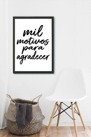 Quadro Decorativo Mil motivos para agradecer - vista aproximada da impressão