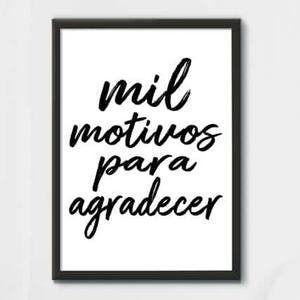 Quadro Decorativo Mil motivos para agradecer | Wallze