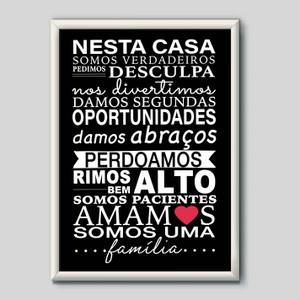 Quadro Decorativo Nesta Casa | Wallze