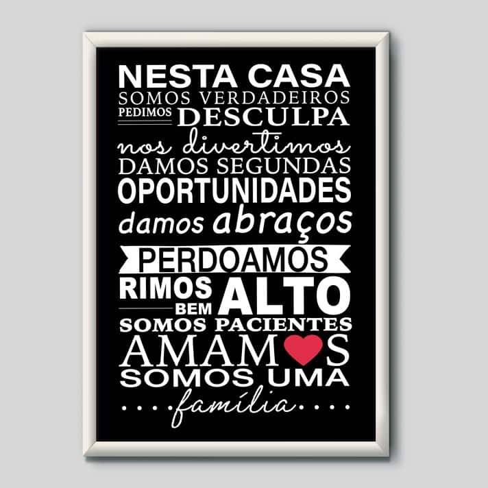 Quadro Decorativo Nesta Casa | Wallze