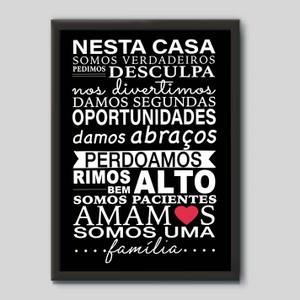 Quadro Decorativo Nesta Casa - quadro decorativo em ambiente decorado