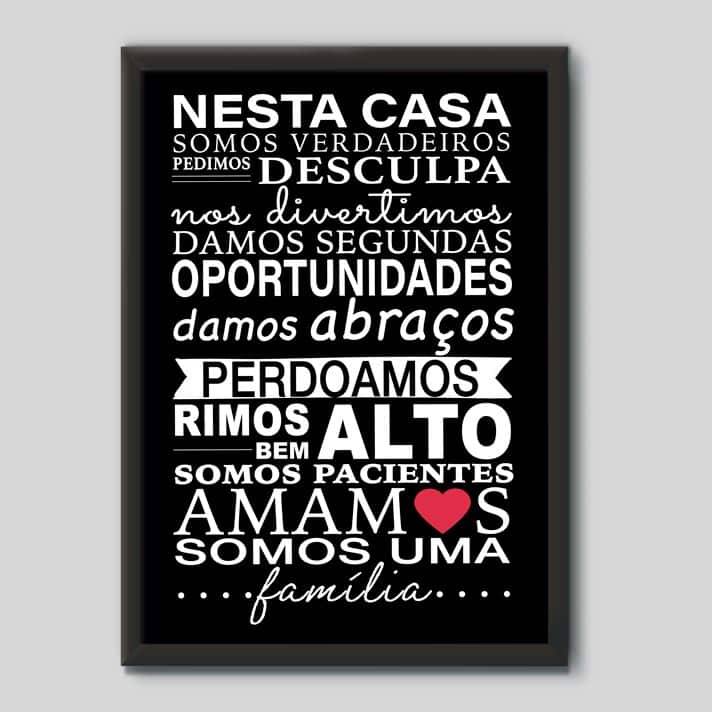 Quadro Decorativo Nesta Casa - quadro decorativo em ambiente decorado