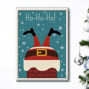 Quadro Decorativo Noel Ho Ho Ho | Wallze