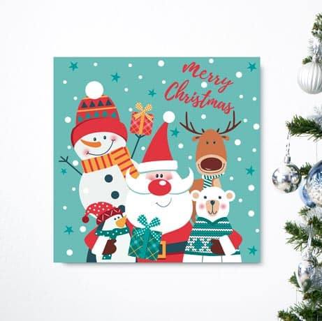 Quadro Decorativo Noel - detalhe da moldura e acabamento