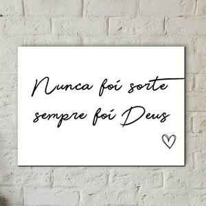 Quadro Decorativo Nunca foi Sorte - detalhe da moldura e acabamento