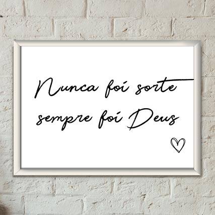 Quadro Decorativo Nunca foi Sorte - quadro decorativo em ambiente decorado
