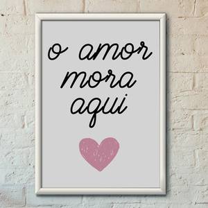 Quadro Decorativo O amor mora aqui | Wallze