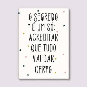 Quadro Decorativo O segredo é um só - detalhe da moldura e acabamento