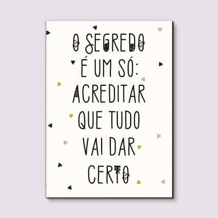 Quadro Decorativo O segredo é um só - detalhe da moldura e acabamento