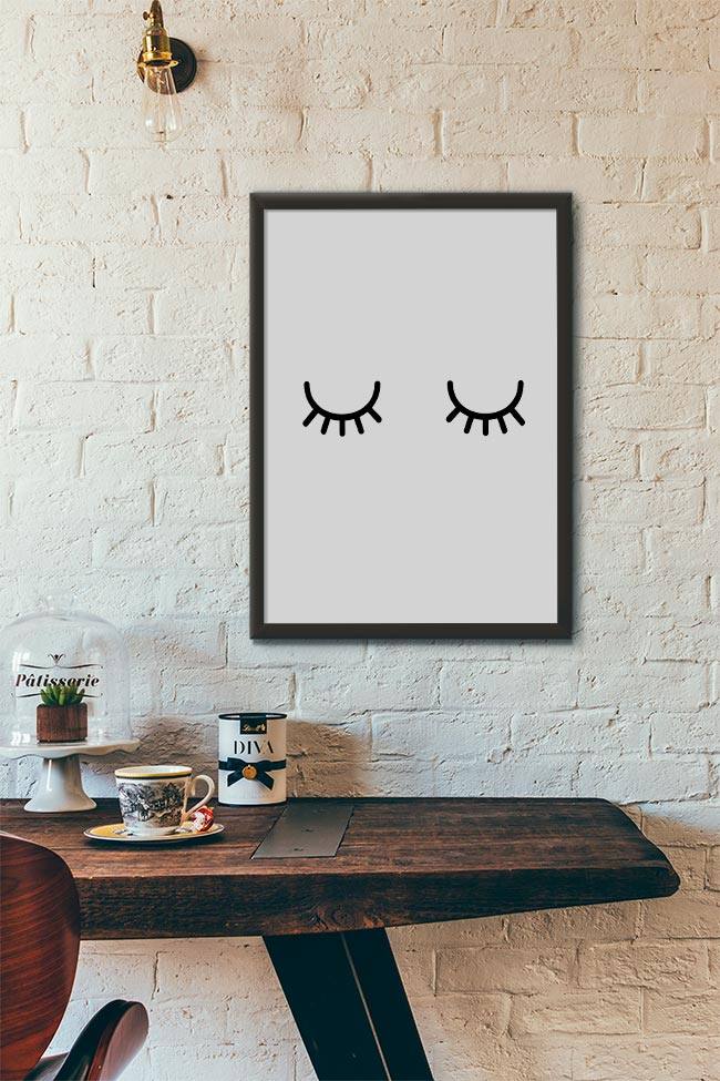 Quadro Decorativo Olhinhos - vista aproximada da impressão