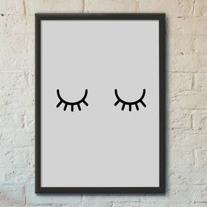 Quadro Decorativo Olhinhos - quadro decorativo em ambiente decorado