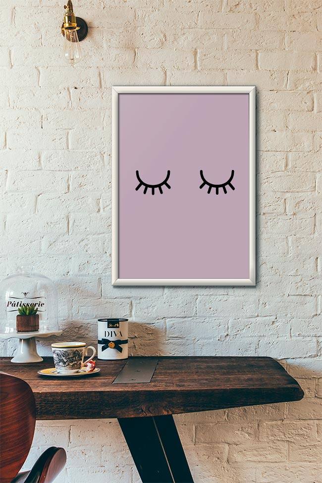 Quadro Decorativo Olhinhos - vista aproximada da impressão