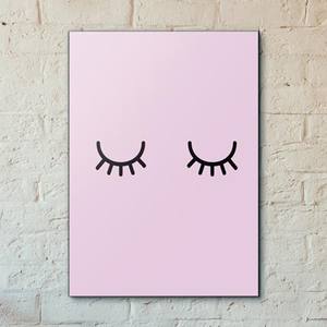 Quadro Decorativo Olhinhos - detalhe da moldura e acabamento