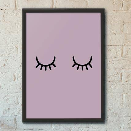 Quadro Decorativo Olhinhos - quadro decorativo em ambiente decorado