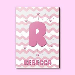 Quadro Decorativo Personalizado Nome de Menina - detalhe da moldura e acabamento