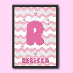 Quadro Decorativo Personalizado Nome de Menina - quadro decorativo em ambiente decorado