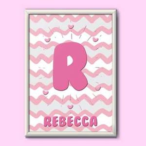 Quadro Decorativo Personalizado Nome de Menina | Wallze