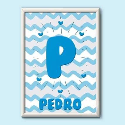 Quadro Decorativo Personalizado Nome de Menino | Wallze