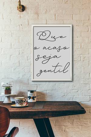 Quadro Decorativo Que o Acaso Seja Gentil - vista aproximada da impressão