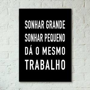 Quadro Decorativo Sonhar Grande - detalhe da moldura e acabamento