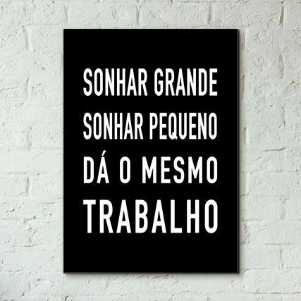 Quadro Decorativo Sonhar Grande - detalhe da moldura e acabamento