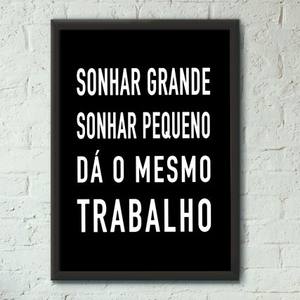 Quadro Decorativo Sonhar Grande - quadro decorativo em ambiente decorado