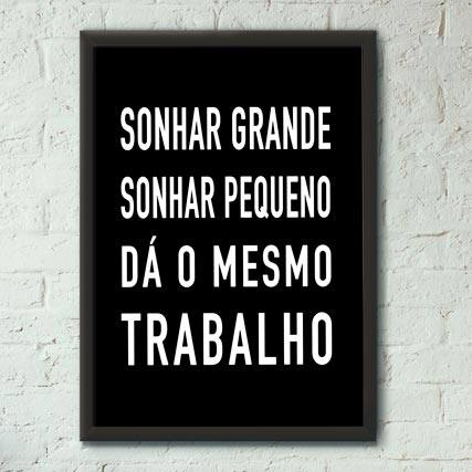 Quadro Decorativo Sonhar Grande - quadro decorativo em ambiente decorado