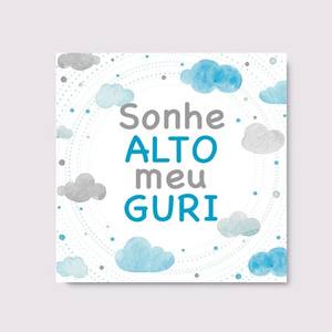 Quadro Decorativo Sonhe alto meu guri - detalhe da moldura e acabamento