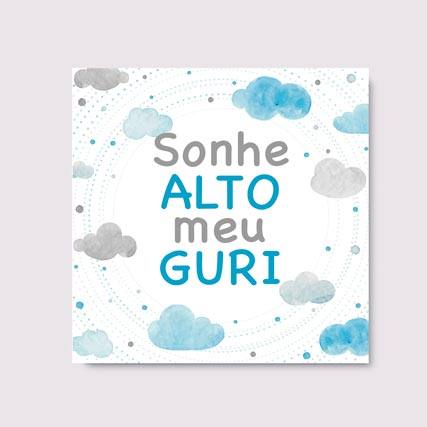 Quadro Decorativo Sonhe alto meu guri - detalhe da moldura e acabamento