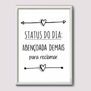 Quadro Decorativo Status do Dia - quadro decorativo em ambiente decorado