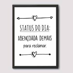 Quadro Decorativo Status do Dia | Wallze