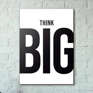 Quadro Decorativo Think Big - detalhe da moldura e acabamento