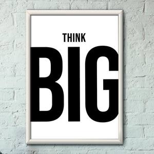 Quadro Decorativo Think Big - quadro decorativo em ambiente decorado